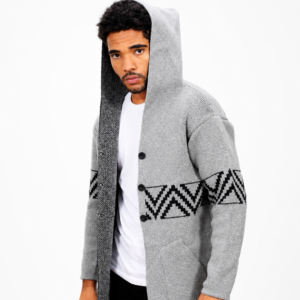 Abrigo Dexmen Tejido con Diseño Gris