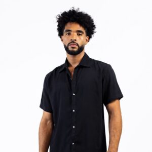 Camisa Dexmen Casual Lino Negro