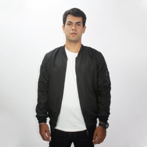 Casaca Bomber Negro Cyber