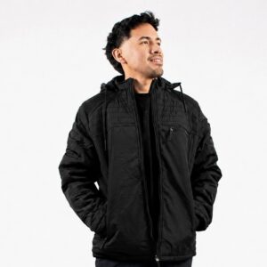 Casaca Dexmen Capucha Rayas Negro