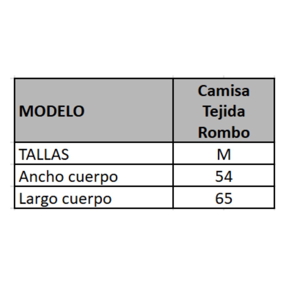 Talla camisa tejida rombo