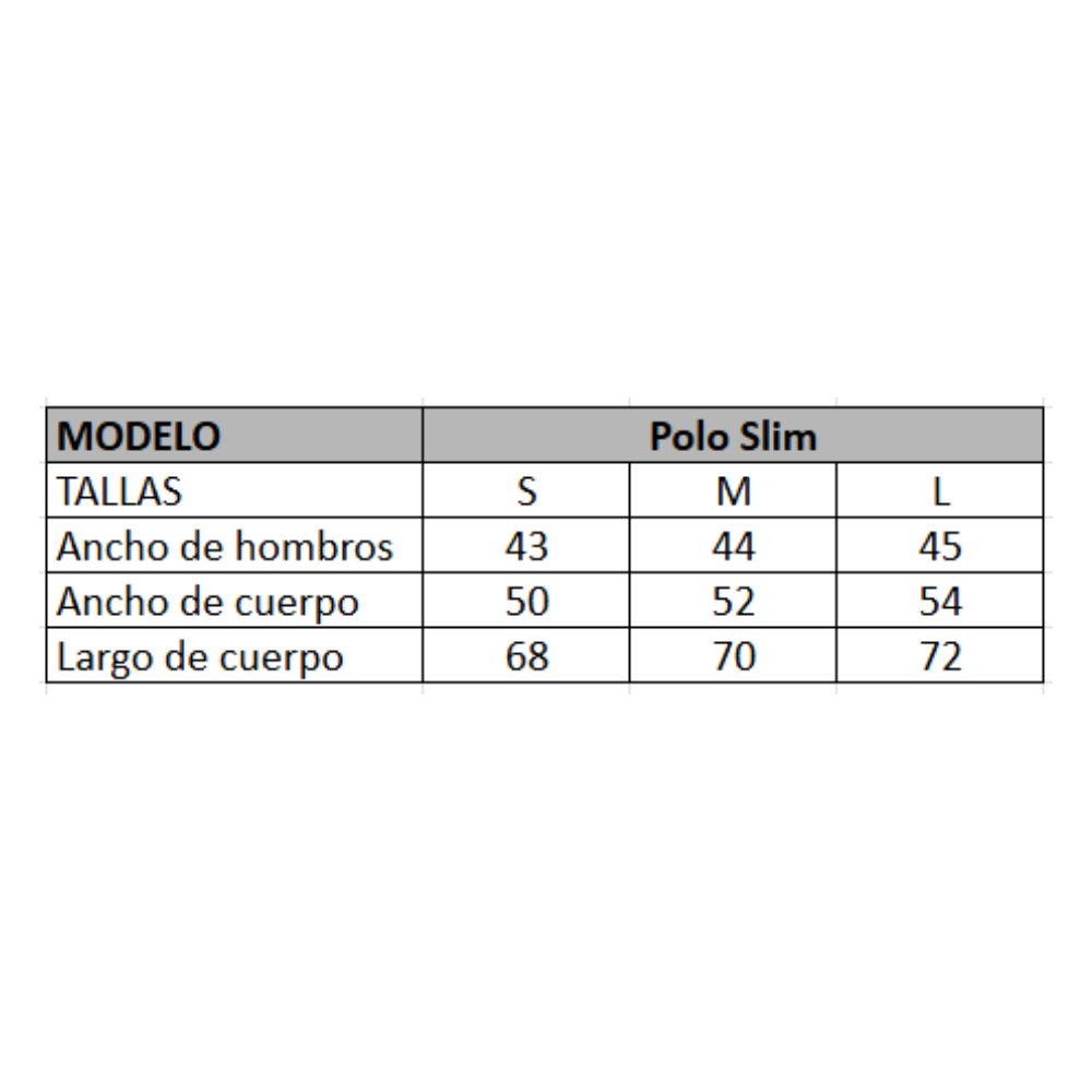 Talla polo slim