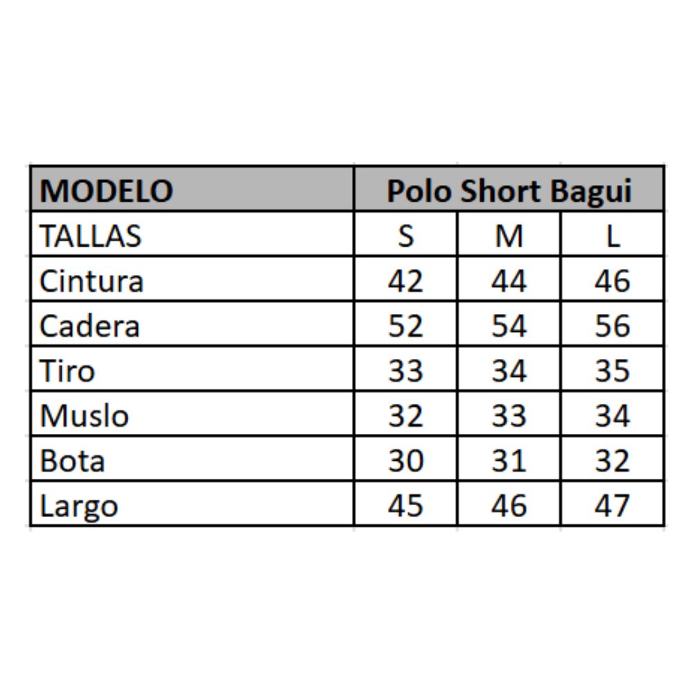 Talla short bagui
